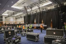 Hall and flight cases